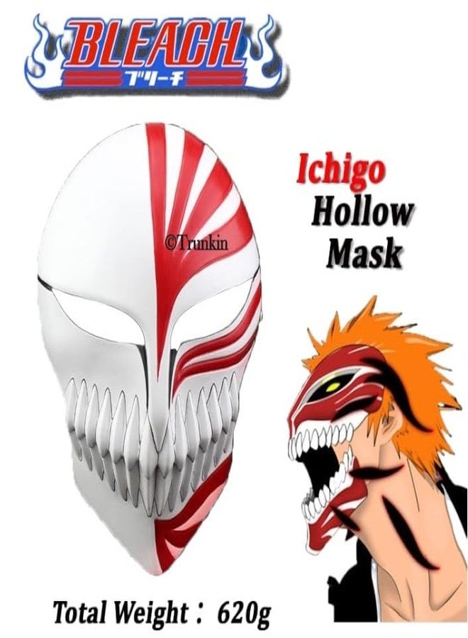 Trunkin Bleach Ichigo Kurosaki Face Red Mask For Coplay Halloween Anime Merchandise Product Gift 25cm - Image 2